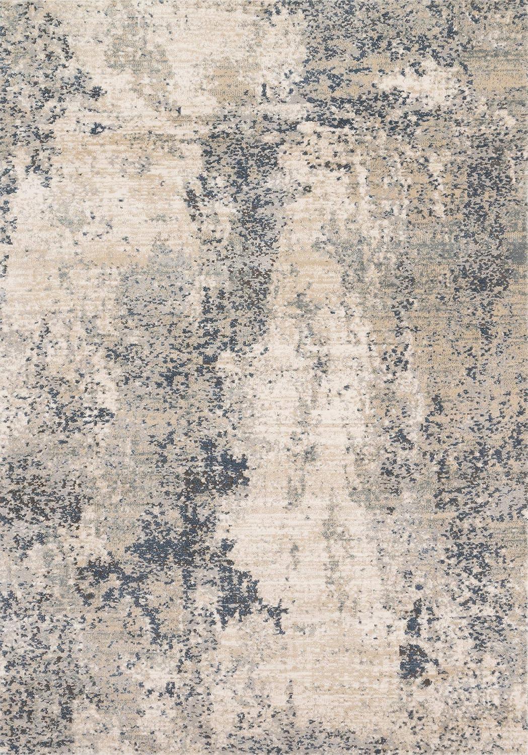 Teagan Modern Blue Denim 12x15 Rectangular Area Rug