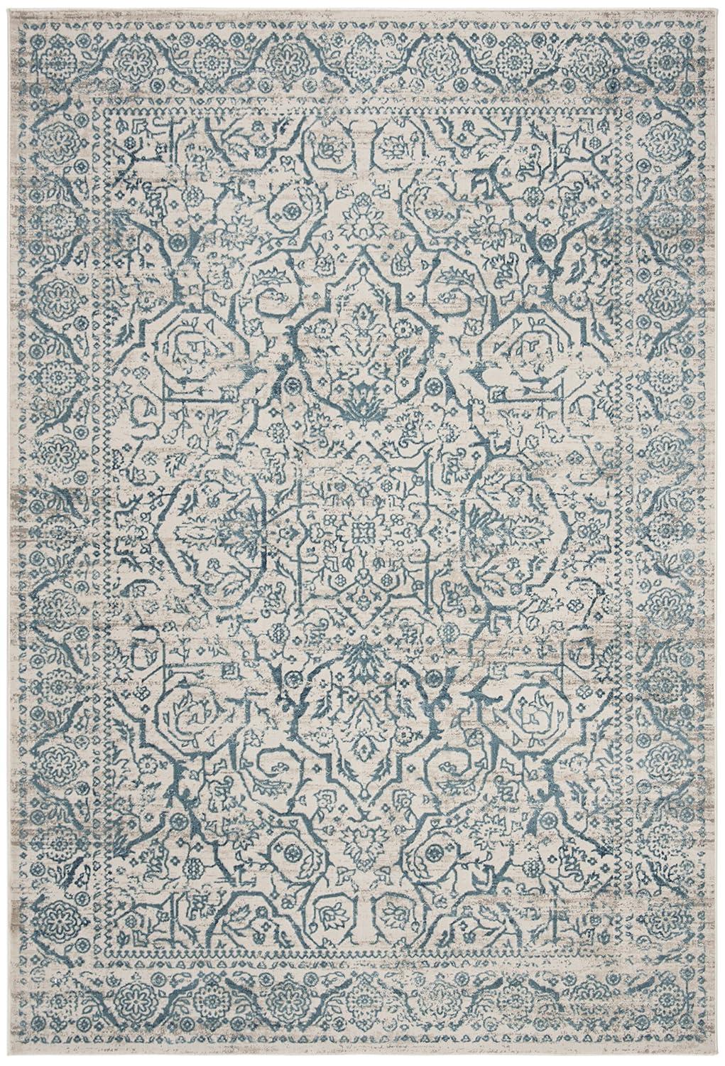 Princeton PRN714 Power Loomed Indoor Area Rug - Blue/Beige - 5'3"x7'6" - Safavieh.