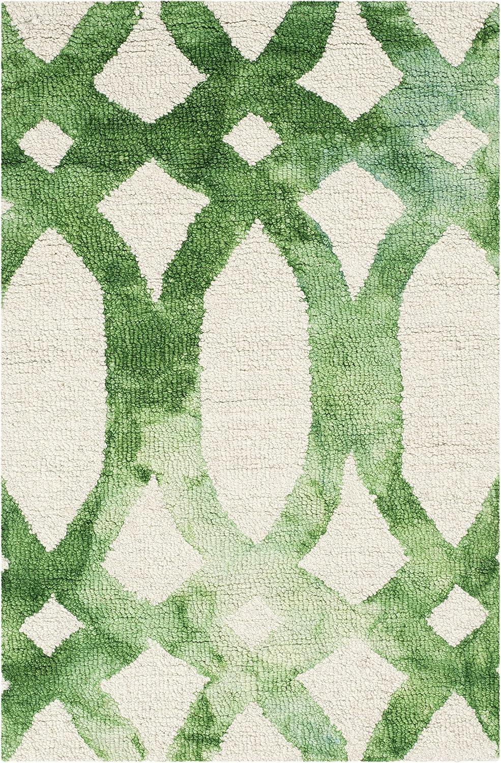 Dip Dye DDY675 Hand Tufted Accent Rug - Ivory/Green - 2'x3' - Safavieh.