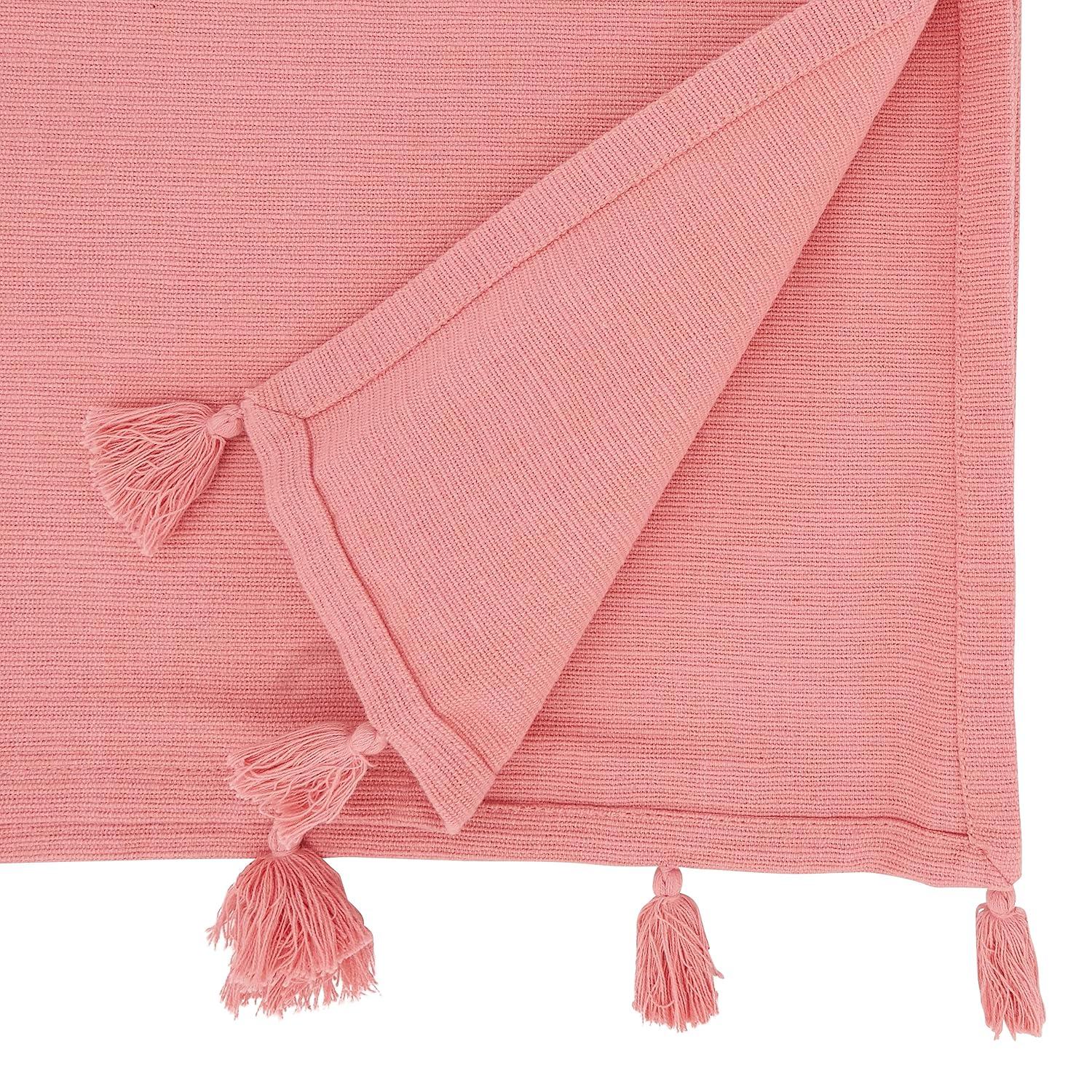 Saro Minimalist Luxe Tassel Table Runner
