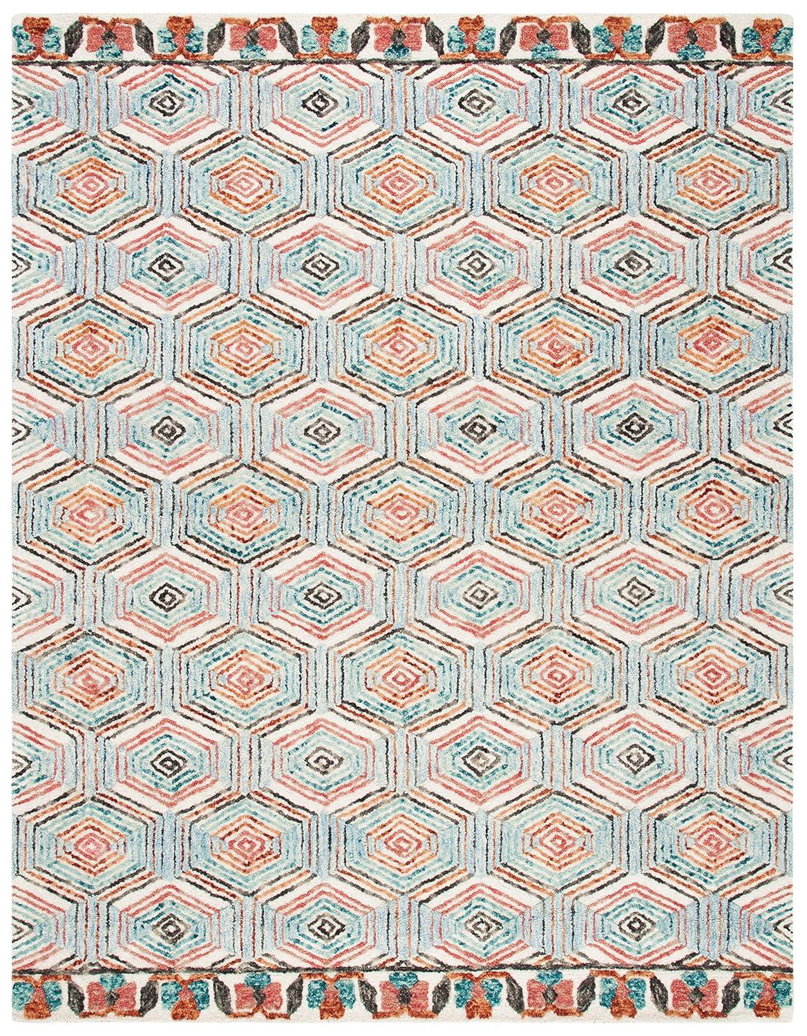 Trace TRC522 Hand Tufted Area Rug - Ivory/Light Blue - 8'9"x11'9" - Safavieh.