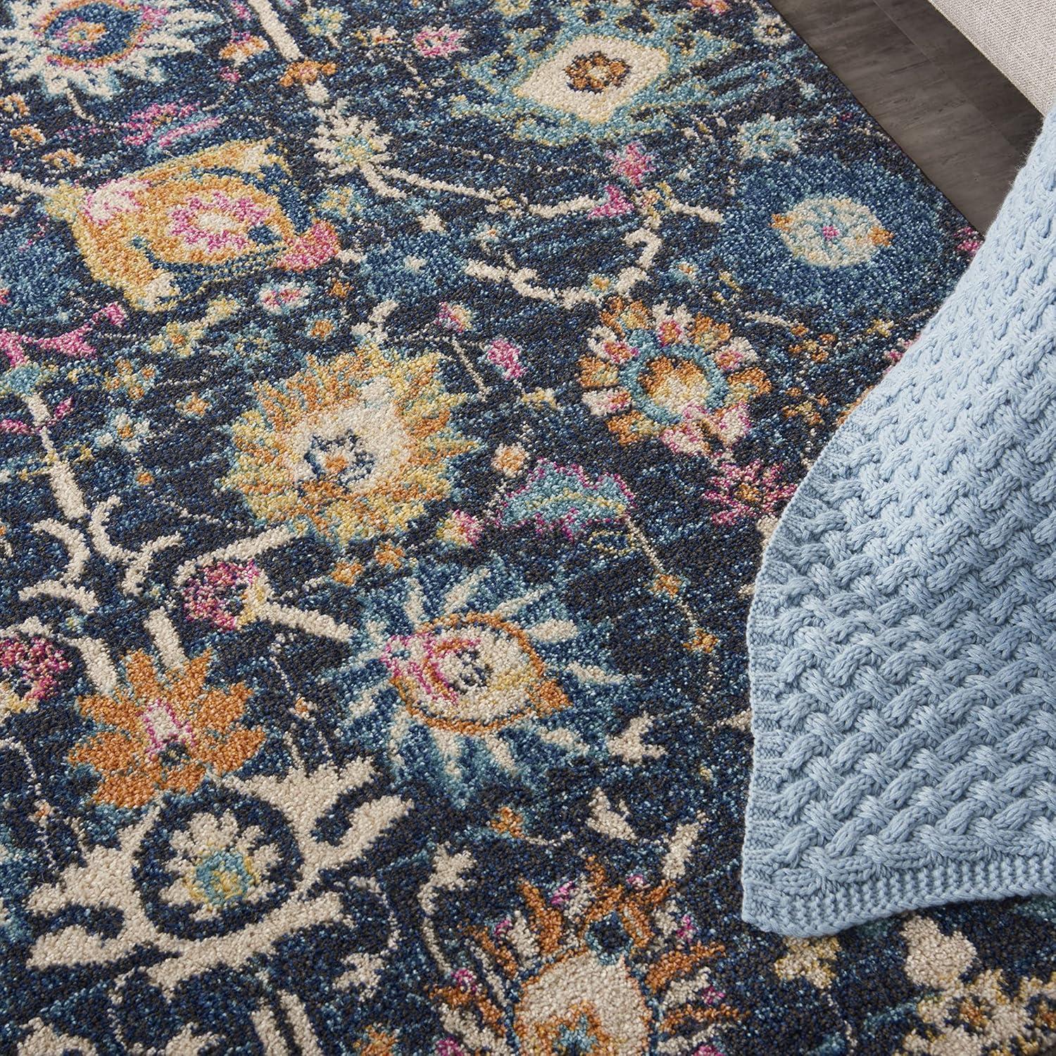 Nourison Passion Bohemian Indoor Rug Navy 5'3" x 7'3"