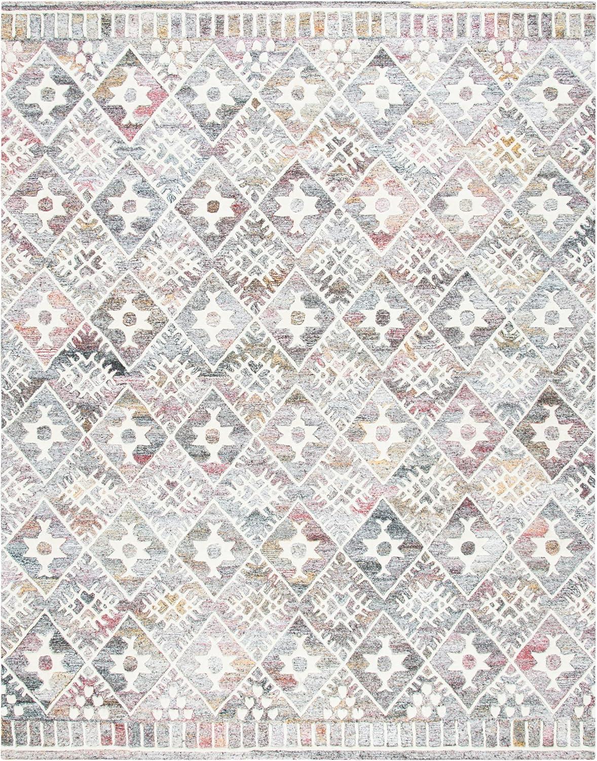 Roslyn ROS803 Hand Tufted Area Rug - Red/Ivory - 8'x10' - Safavieh.