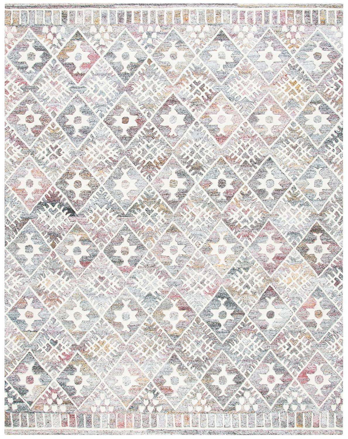 Roslyn ROS803 Hand Tufted Area Rug - Red/Ivory - 8'x10' - Safavieh.