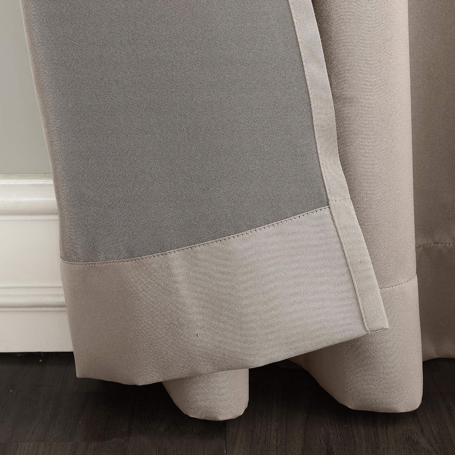 Sun Zero Madison Room-Darkening Grommet Curtain Panel, 54"X108", Stone