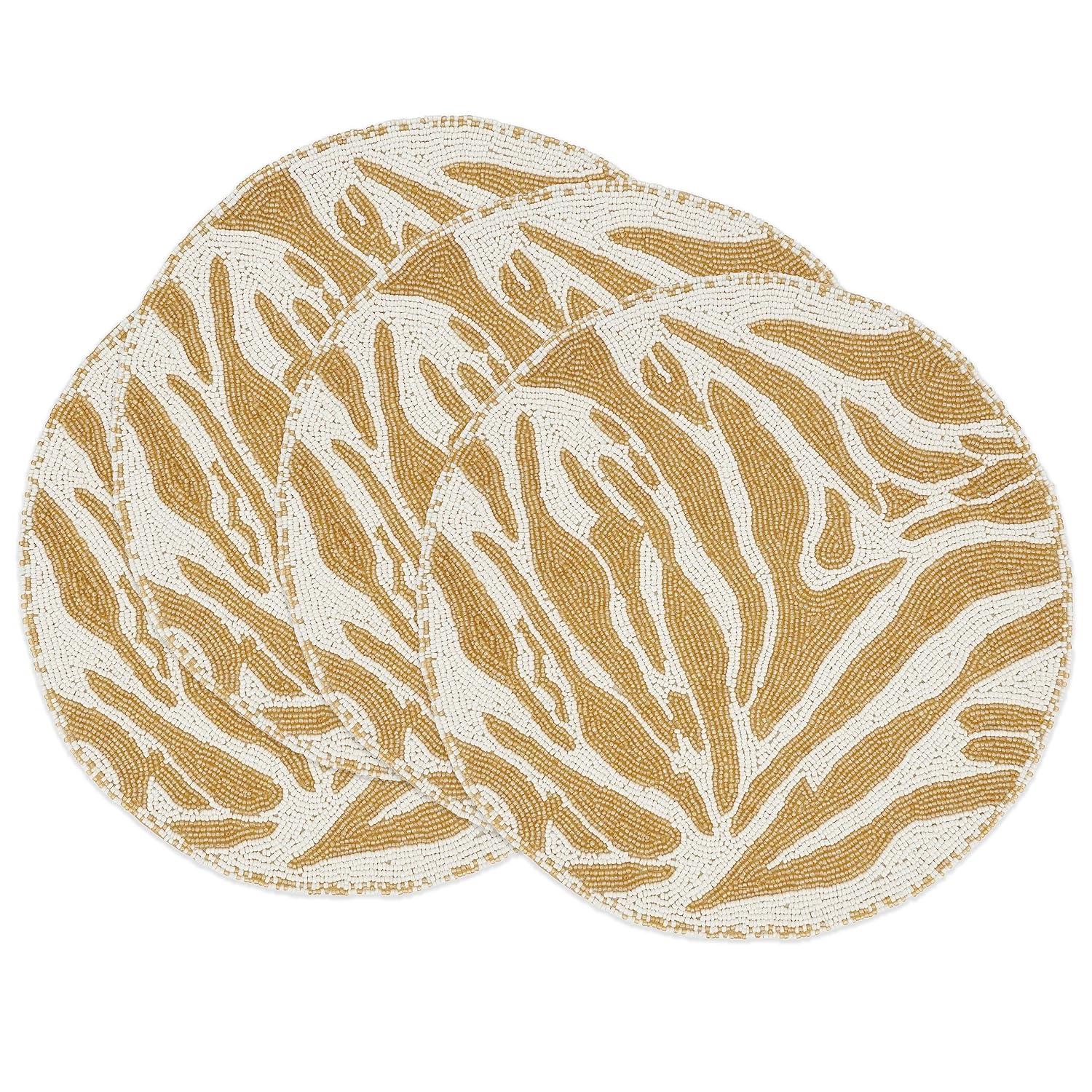 Arbez Glass Animal Print Round Placemat (Set of 4)
