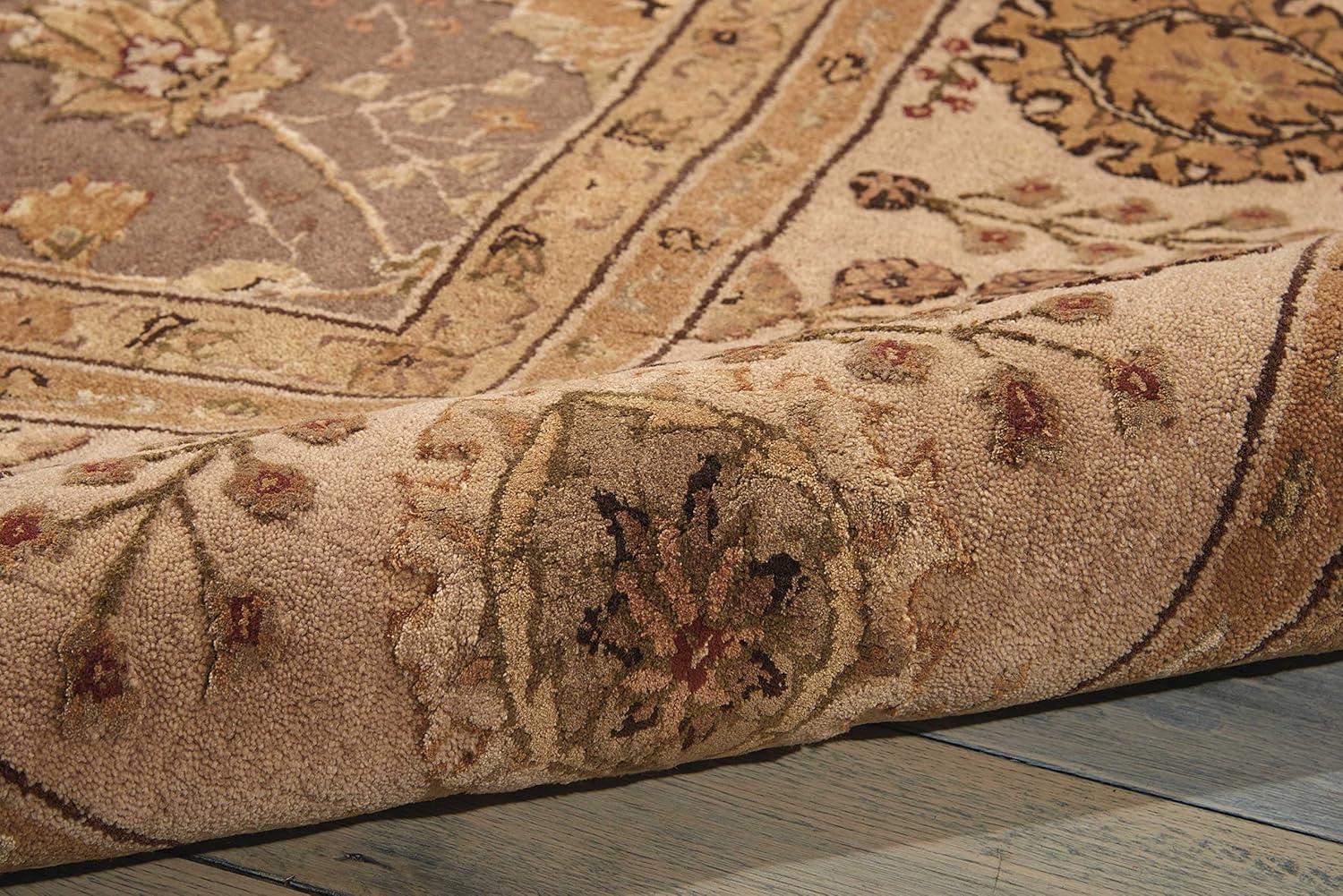 Nourison  Hand-tufted Area Rug Taupe 5'6" x 8'6" Contains Latex Silk, Wool Nature 5' x 8' Indoor Brown