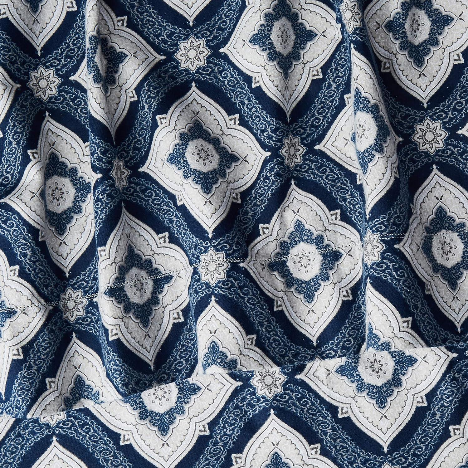 Tribeca Living Printed Deep Pocket Flannel Sheet Set Color: Damask Size: FULL SET