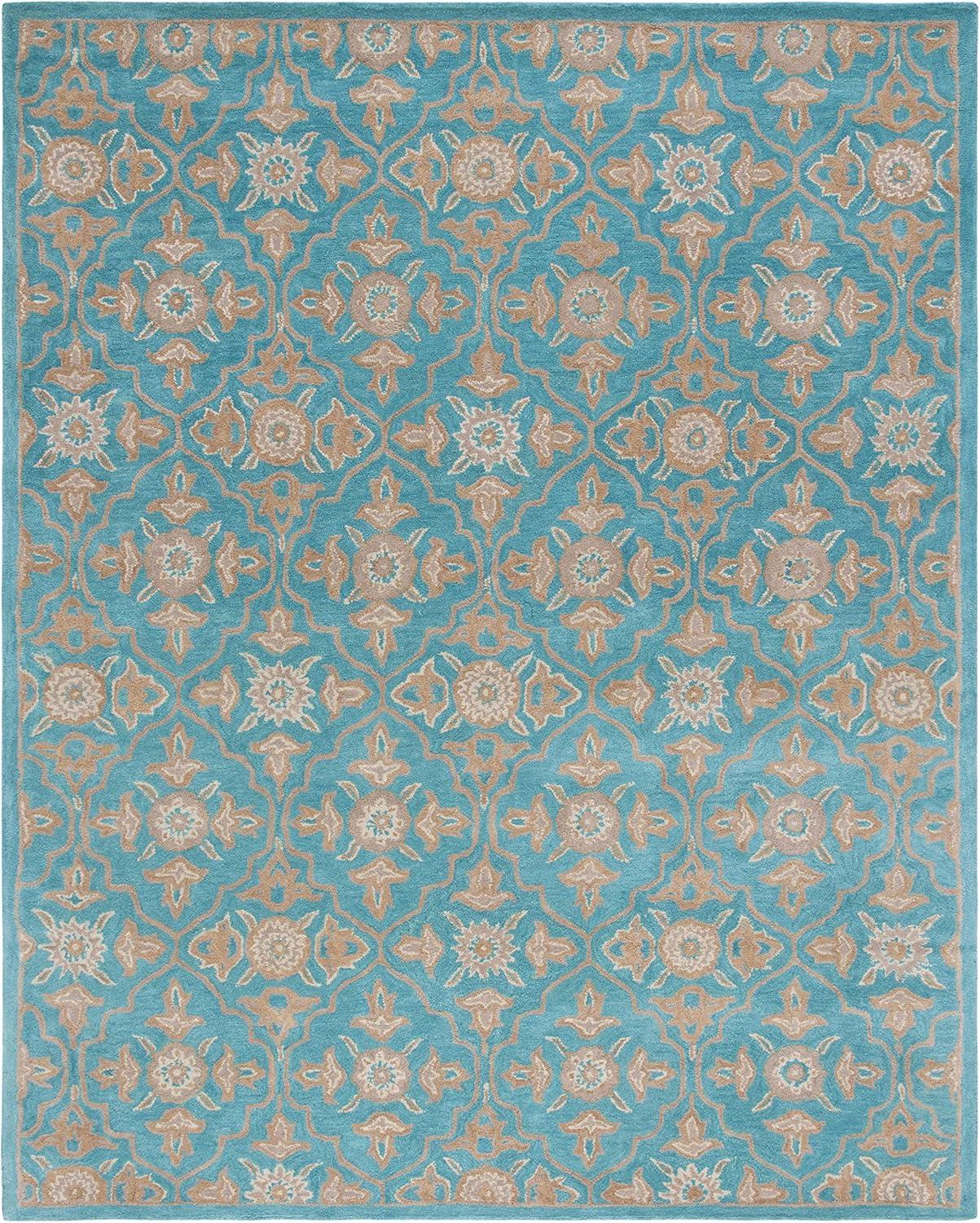 Heritage HG870 Hand Tufted Area Rug - Turquoise/Multi - 8'x10' - Safavieh.