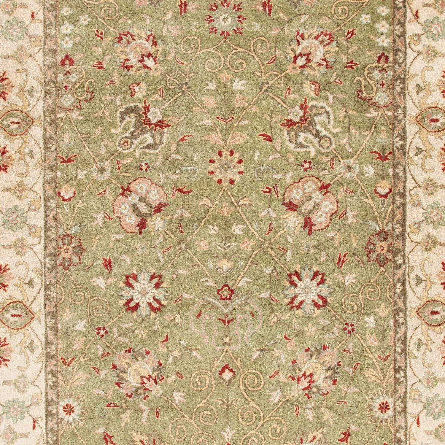 SAFAVIEH Antiquity Lilibeth Traditional Floral Wool Area Rug, Sage, 7'6" x 9'6"