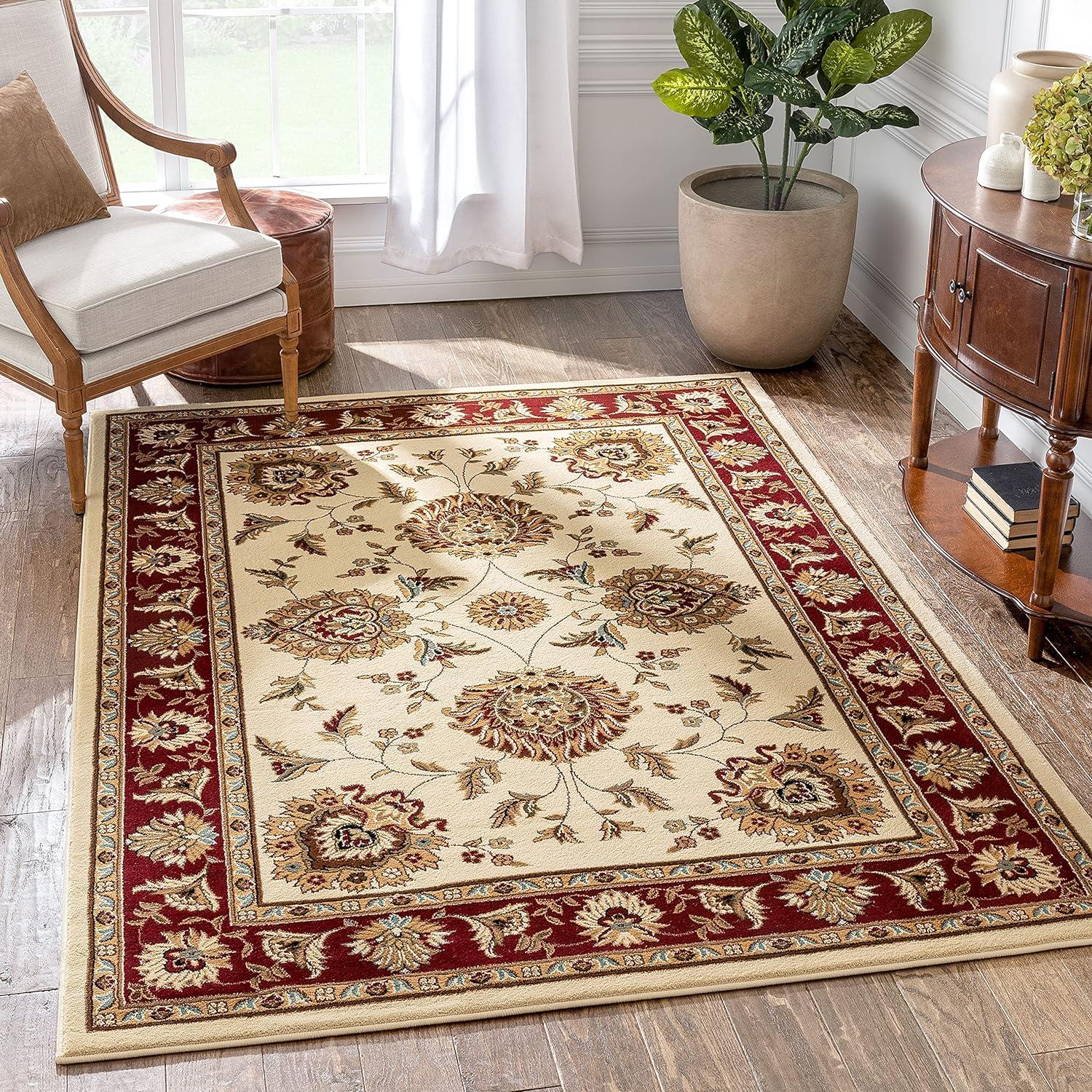 Well Woven Timeless Abbasi Oriental Persian Green 5'3" x 7'3" Area Rug