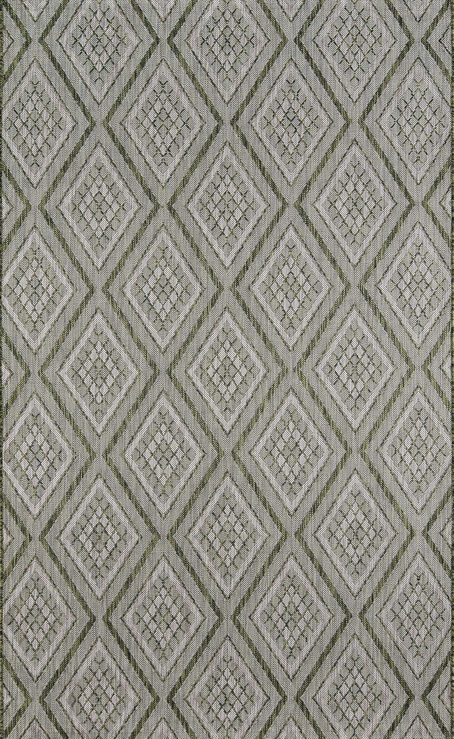Madcap Cottage by Howard Elliott Collection Lake Palace Geometric Green/Gray Area Rug
