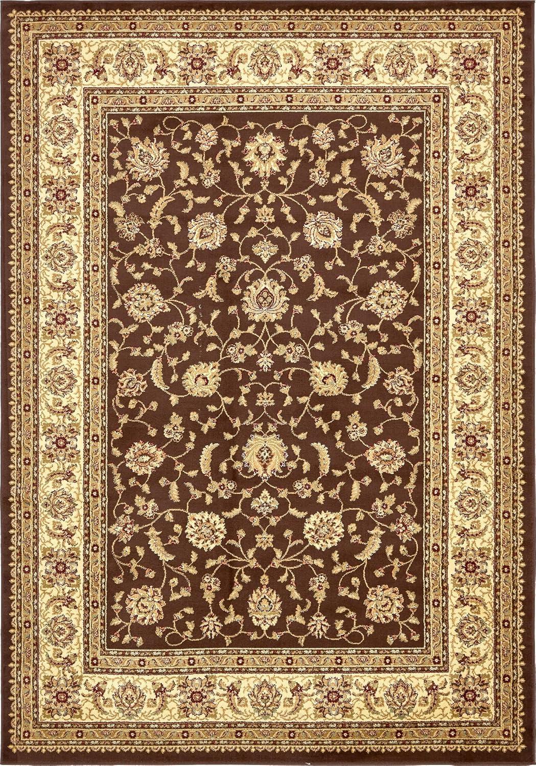 Unique Loom Voyage Collection Traditional Oriental Classic Intricate Design Area Rug (8' 0 x 11' 4 Rectangular, Red/Gold)