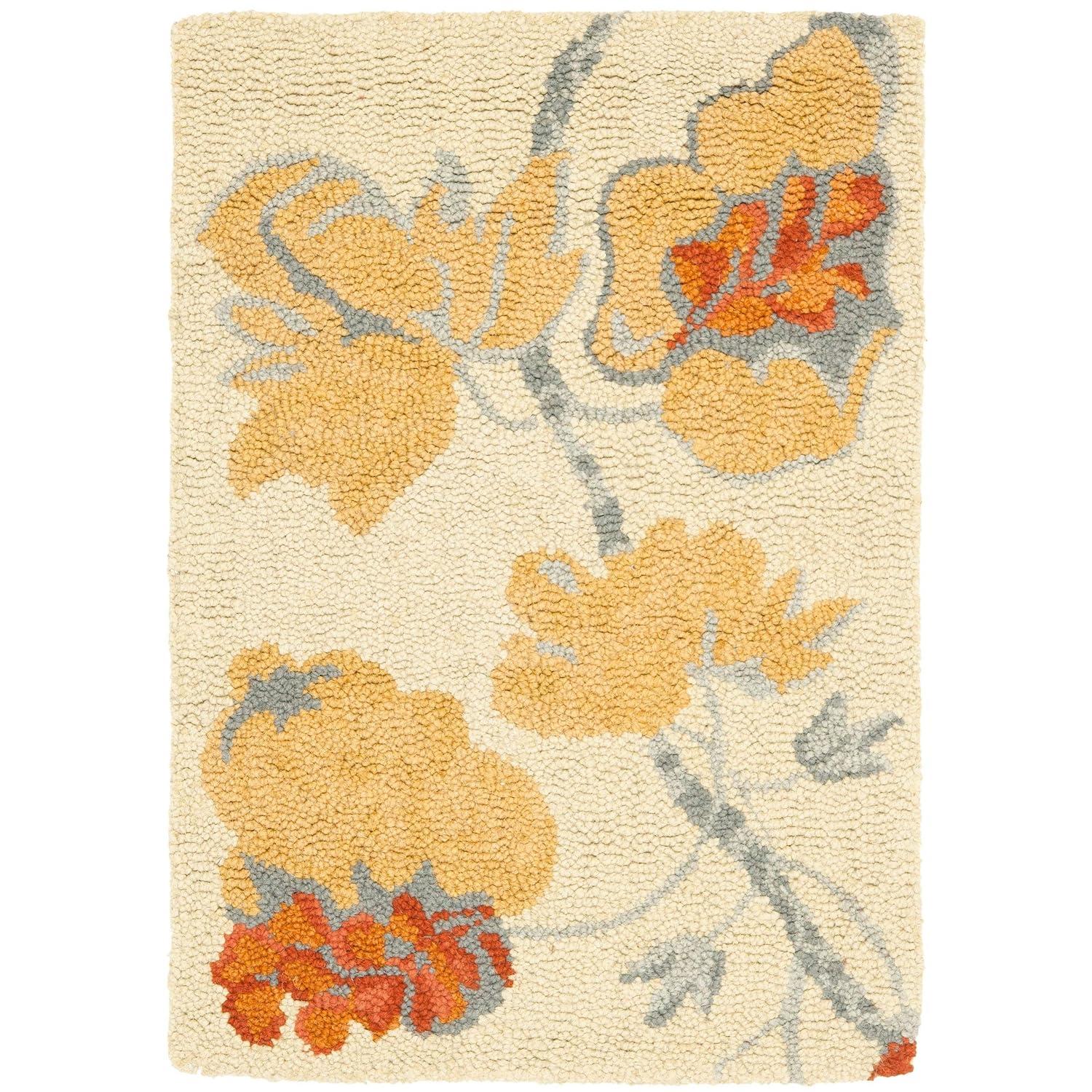Blossom BLM922 Hand Hooked Area Rug - Beige/Multi - 8'x10' - Safavieh.