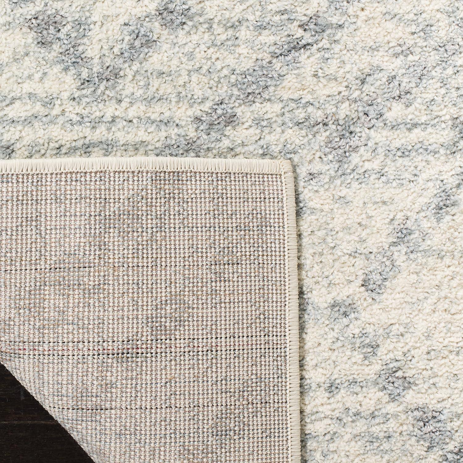 SAFAVIEH Adirondack Lecia Geometric Area Rug, Ivory/Light Blue, 12' x 12' Square