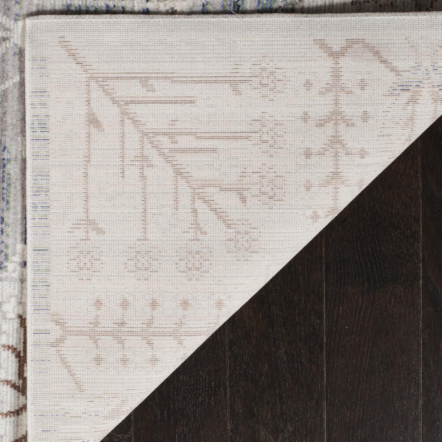 Gray Rectangular 8' x 10' Reversible Synthetic Rug