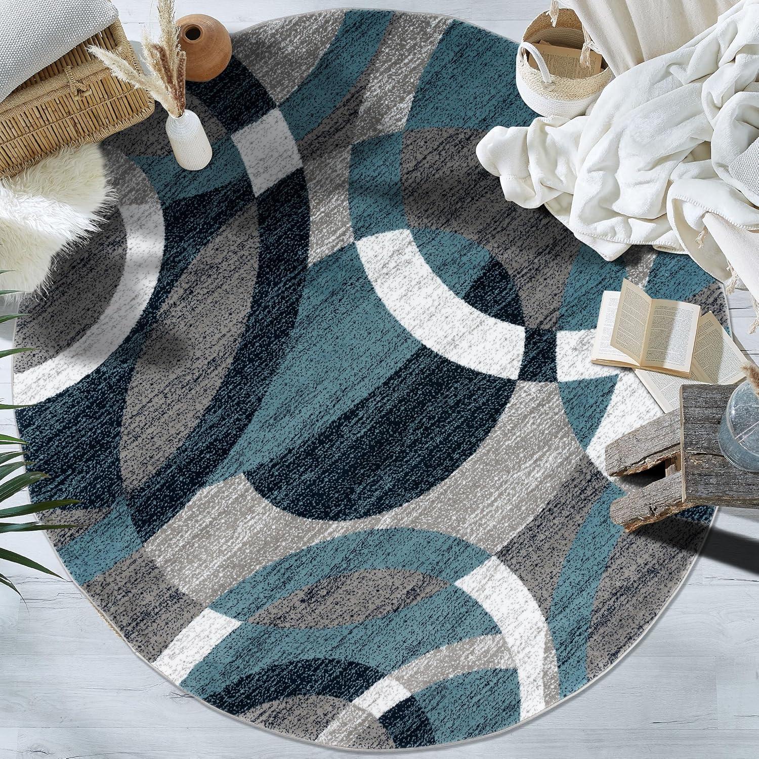 World Rug Gallery Geometric Circles Area Rug