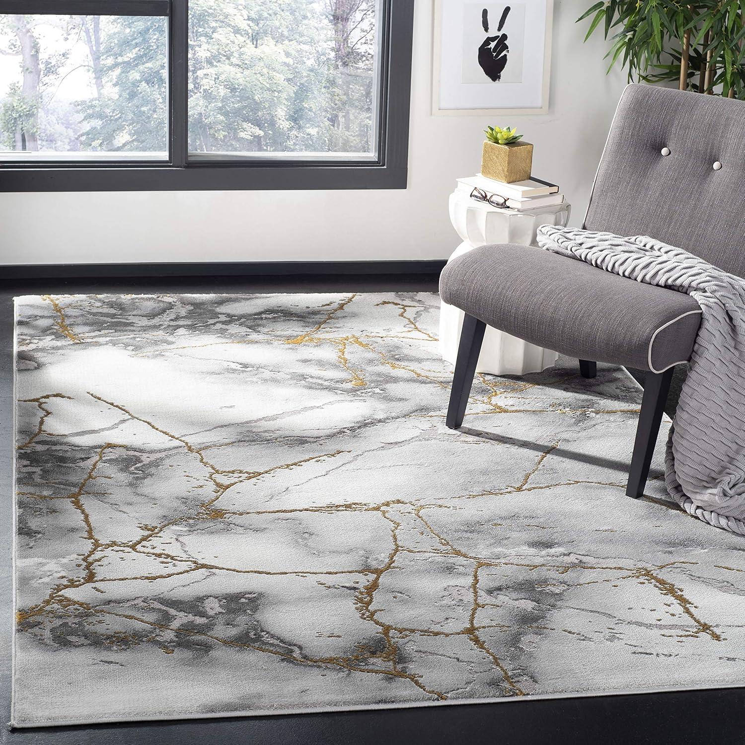 Craft CFT877 Loomed Indoor Area Rug - Grey/Gold - 2'7"x5' - Safavieh