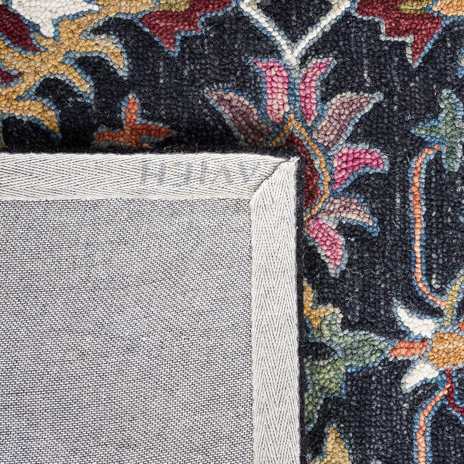 Aspen APN135 Hand Tufted Area Rug  - Black/Pink - 4'x6' - Safavieh.