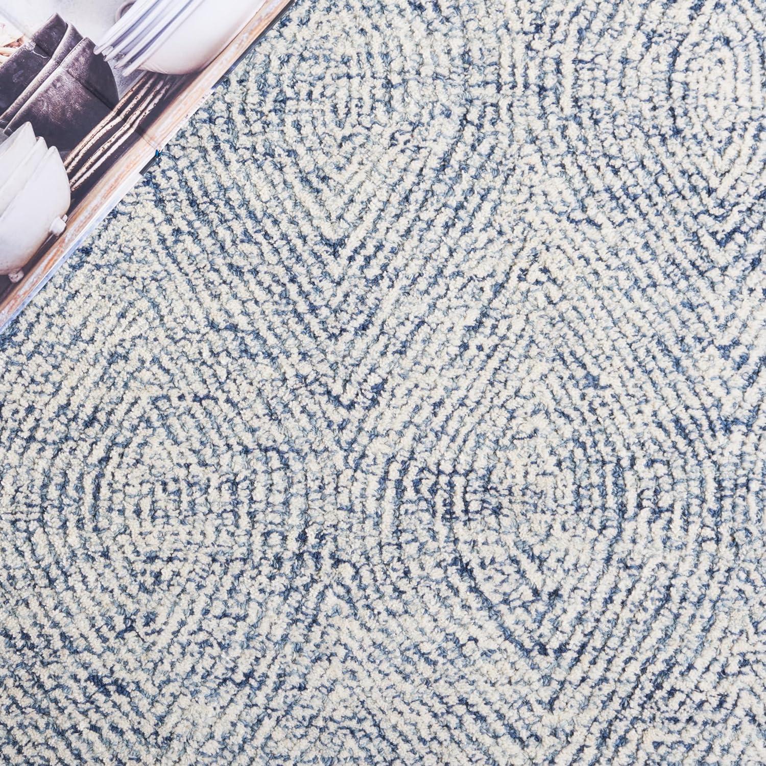 Abstract ABT340 Handmade Indoor Area Rug - Ivory/Chocolate - 8'x10' - Safavieh
