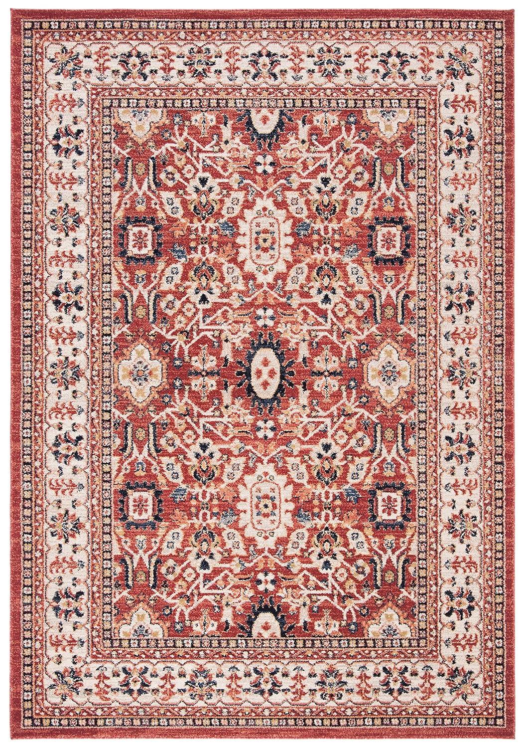 Charleston CHL412 Loomed Indoor Area Rug - Red/Ivory - 5'3"x7'6" - Safavieh