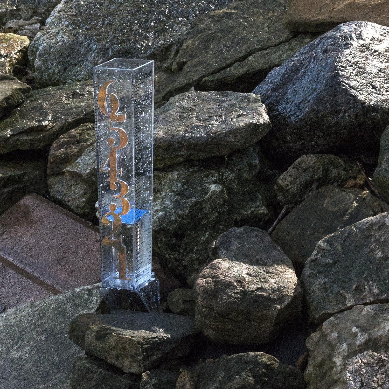 LaCrosse 705-110 Easy Read 6-Inch Patina Rain Gauge, Clear
