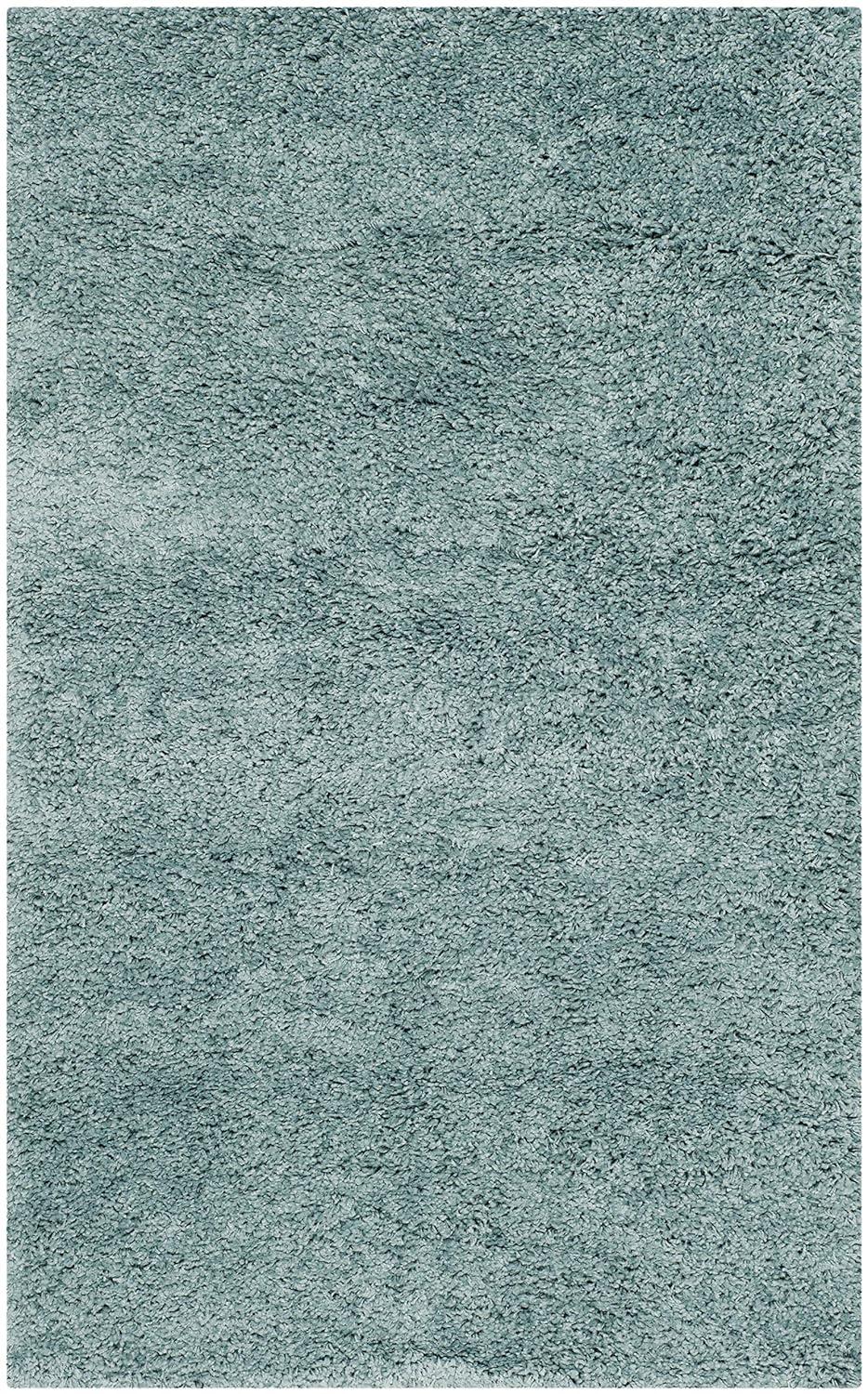 California Shag SG151 Power Loomed Indoor Accent Rug - Light Blue - 2'3"x5' - Safavieh