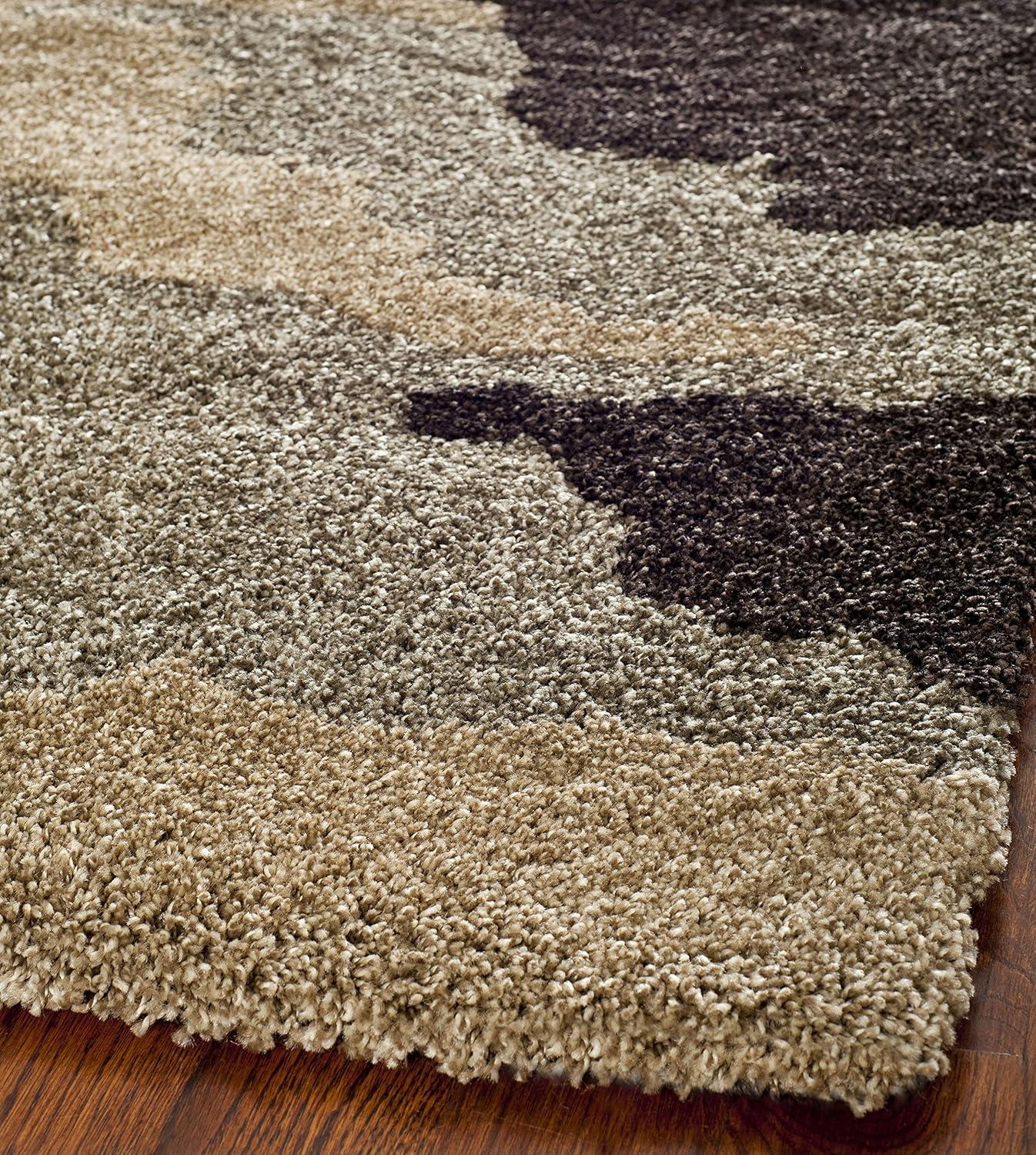 Florida Shag SG453 Power Loomed Indoor Area Rug - Beige/Multi - 5'3"x7'6" - Safavieh.