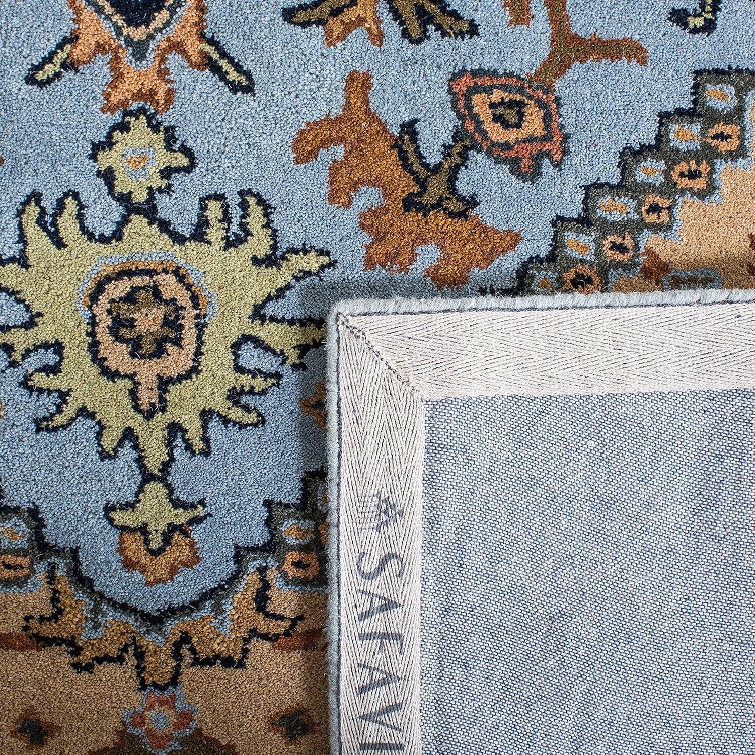 Heritage HG625 Handmade Area Rug - 5'x8' - Blue/Light Brown - Safavieh