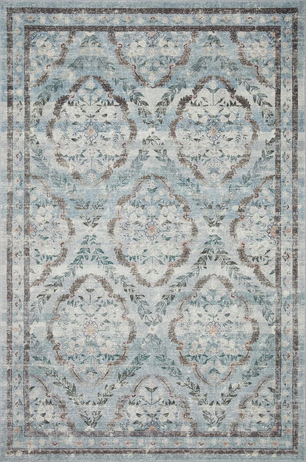 Rifle Paper Co. x Loloi Courtyard Blue Area Rug feat. CloudPile