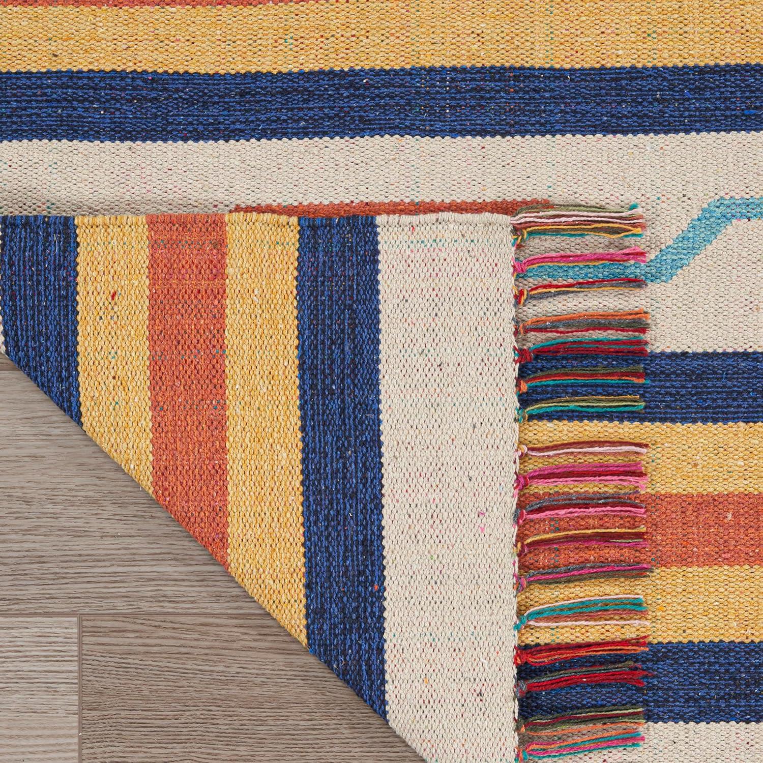 Nourison Baja Tribal Ivory 5' x 7' Area Rug, (5x7)
