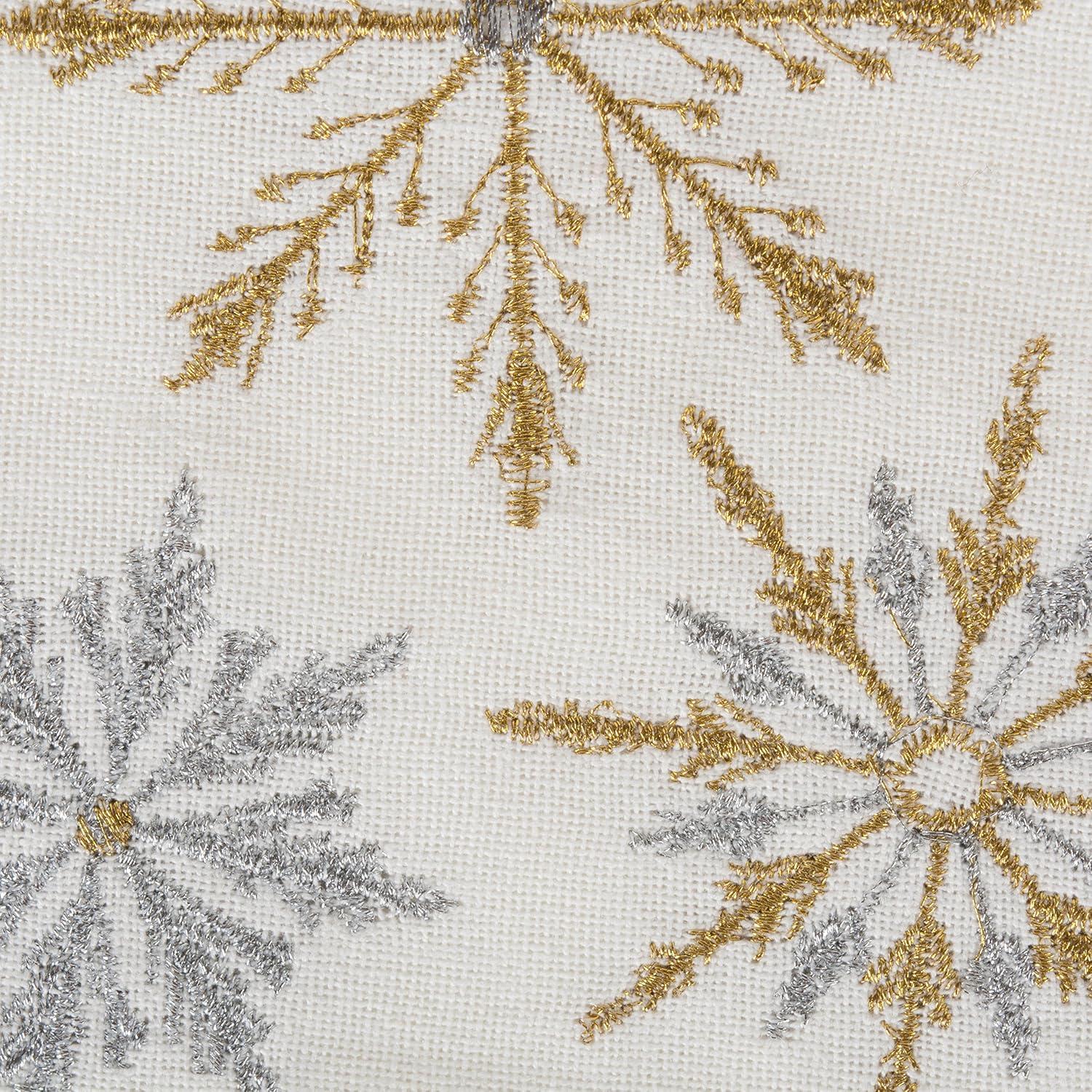 DII Sparkle Snowflakes Embroidered Napkin (Set of 6)