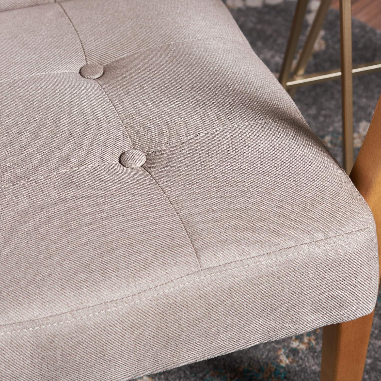 Brayden Tufted Club Chair Medium Beige - Christopher Knight Home: Upholstered, Hardwood Frame, No Assembly Required