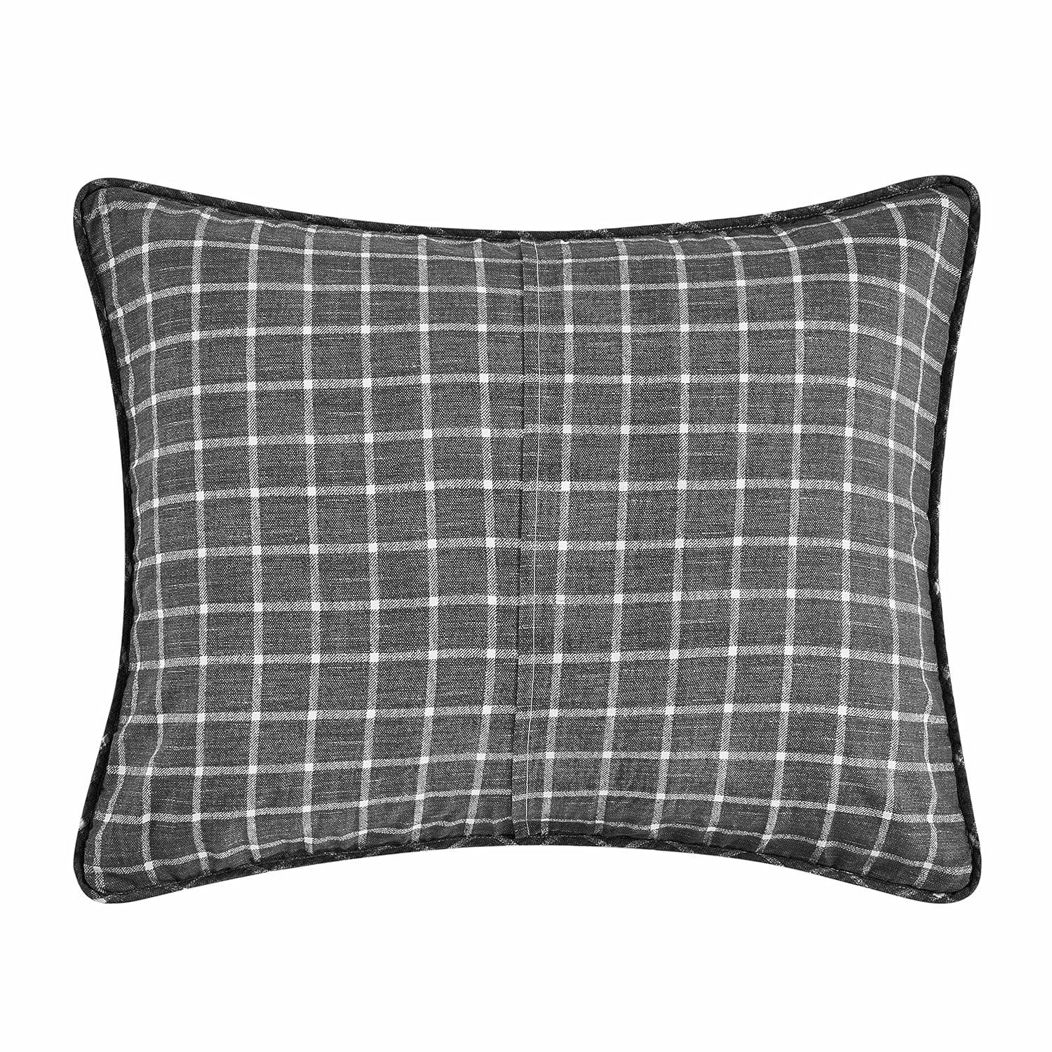 Heather Gray and White Cotton Full Quilt Set