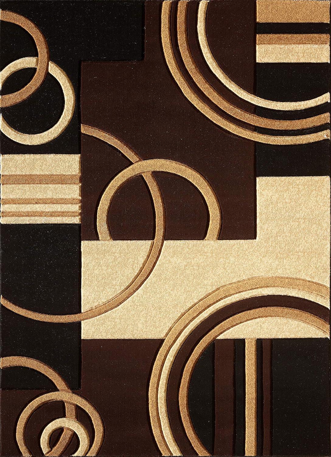 GLORY RUGS Area Rug Modern Soft Hand Carved Contemporary Floor Carpet with Premium Fluffy Texture for Indoor Living Dining Room and Bedroom Area (4x6, Turquoise)