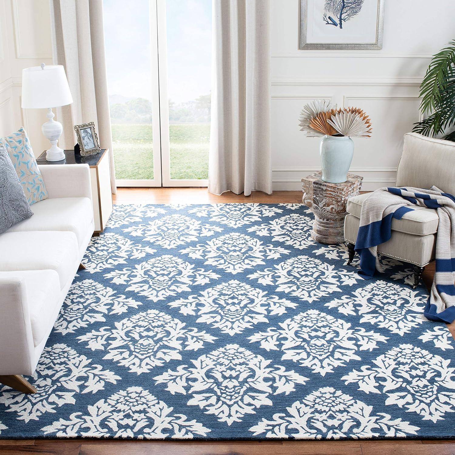 Fleur De Lis Living Spillers Hand Tufted Wool And Cotton With Latex Ikat Rug