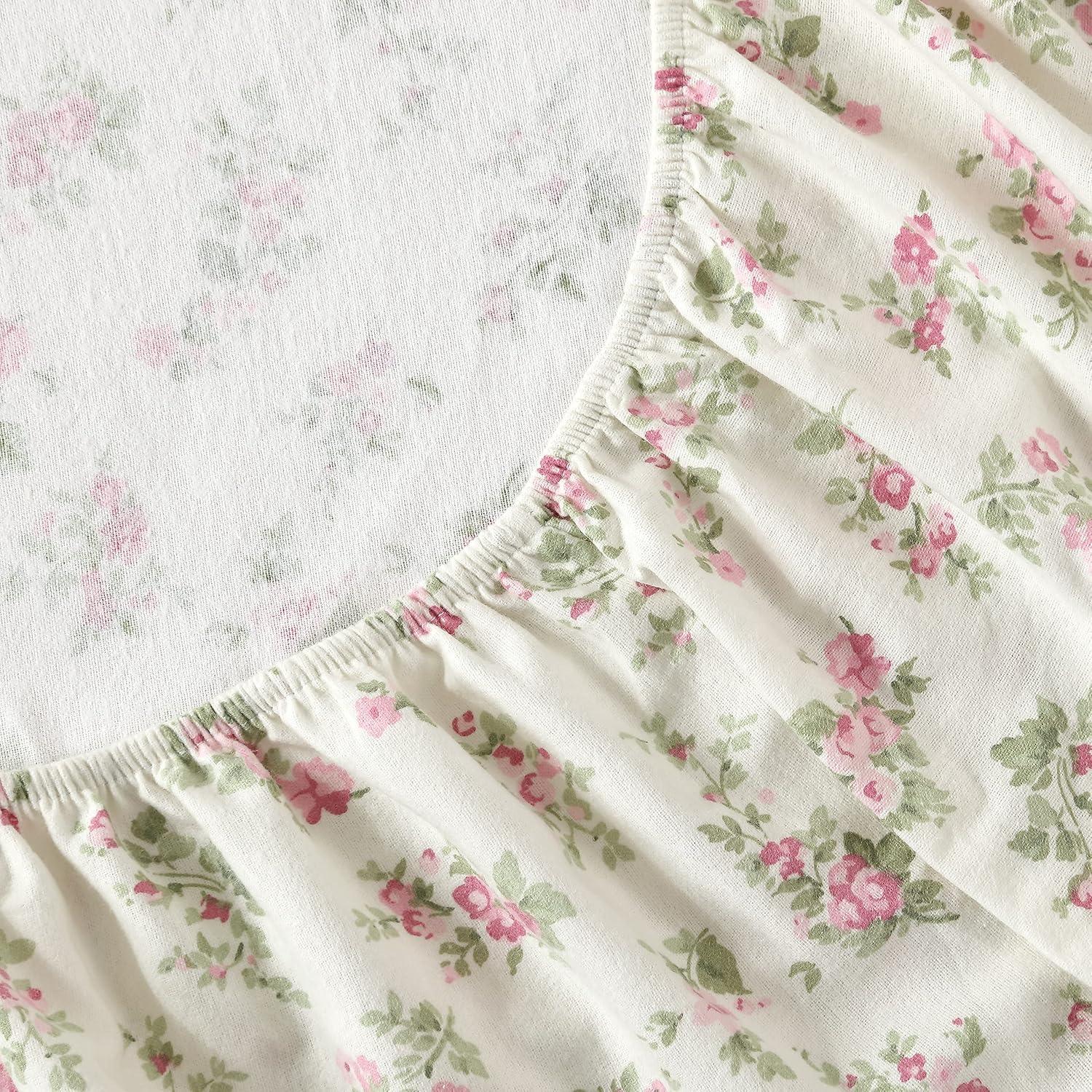 Laura Ashley Cotton Flannel Cozy Sheet Sets