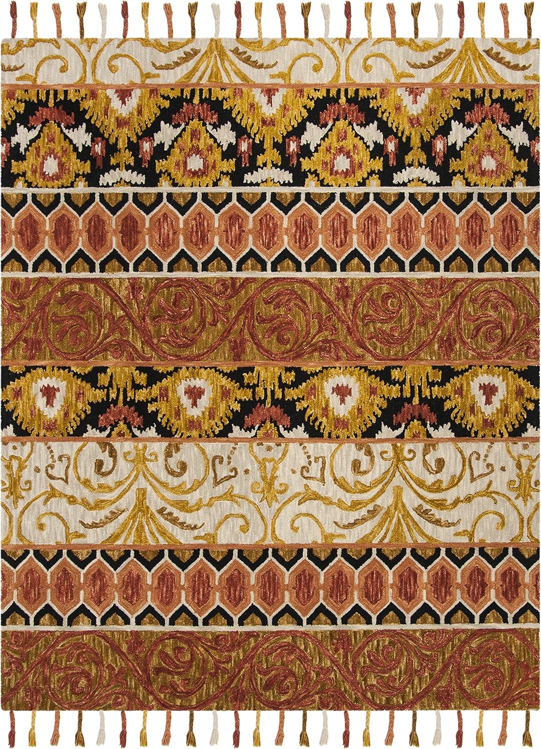 Suzani SZN203 Hand Hooked Indoor Accent Rug - Rust/Gold - 3'x5' - Safavieh.