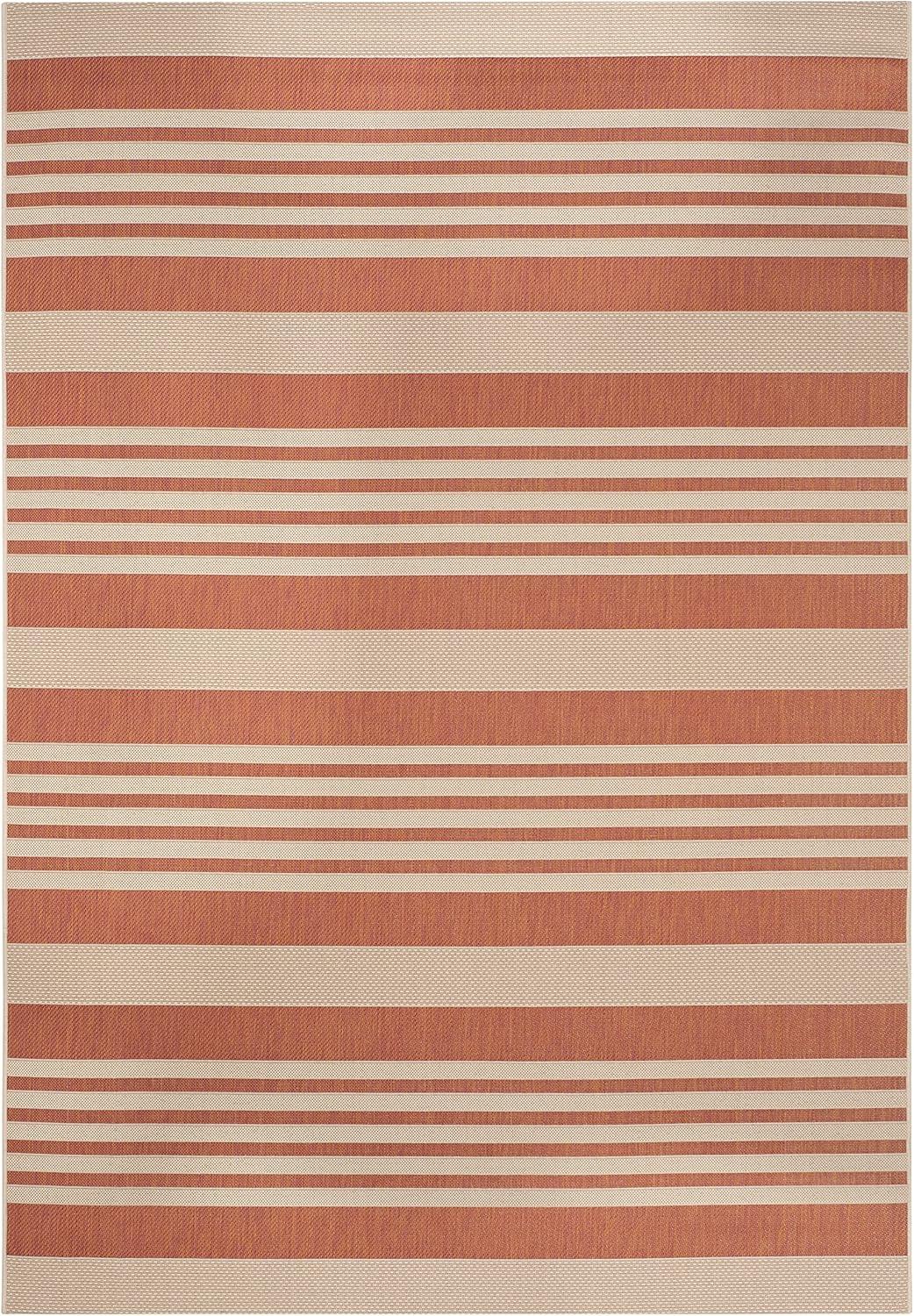 Courtyard CY6062 Power Loomed Indoor/Outdoor Area Rug - Terracotta/Beige - 6'7"x9'6" - Safavieh.