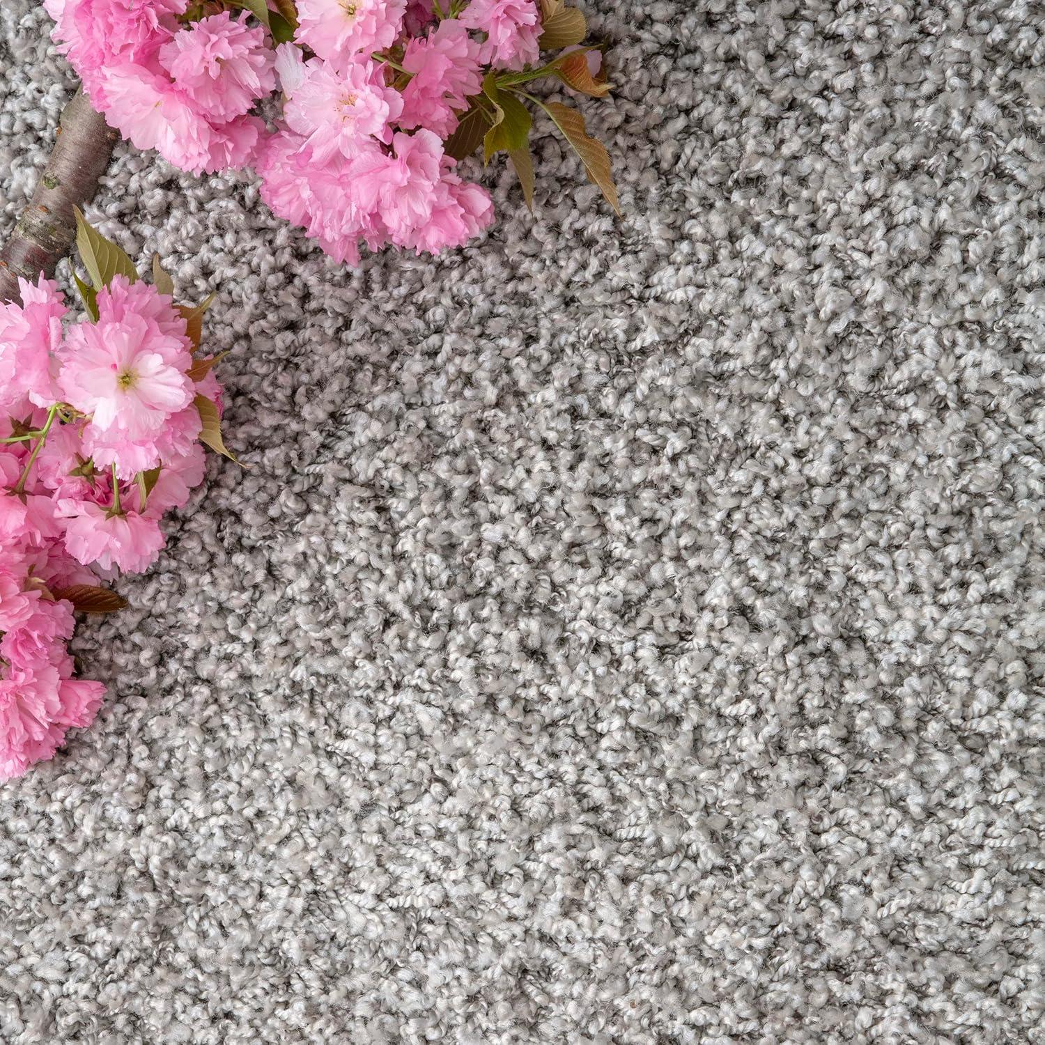 6'7"x9' Shag Area Rug Gray - nuLOOM