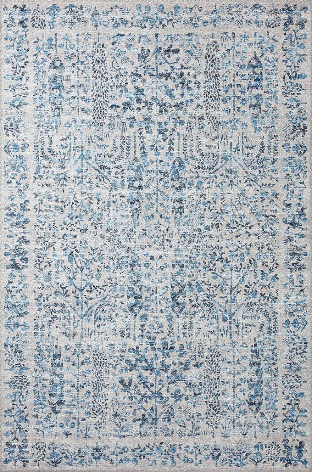 Rifle Paper Co. X Loloi Maison Grove Blue Area Rug