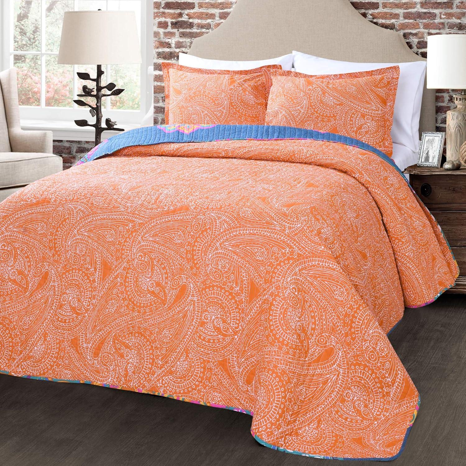 Lush Decor Galleria Cotton 320 TC Reversible Quilt Set