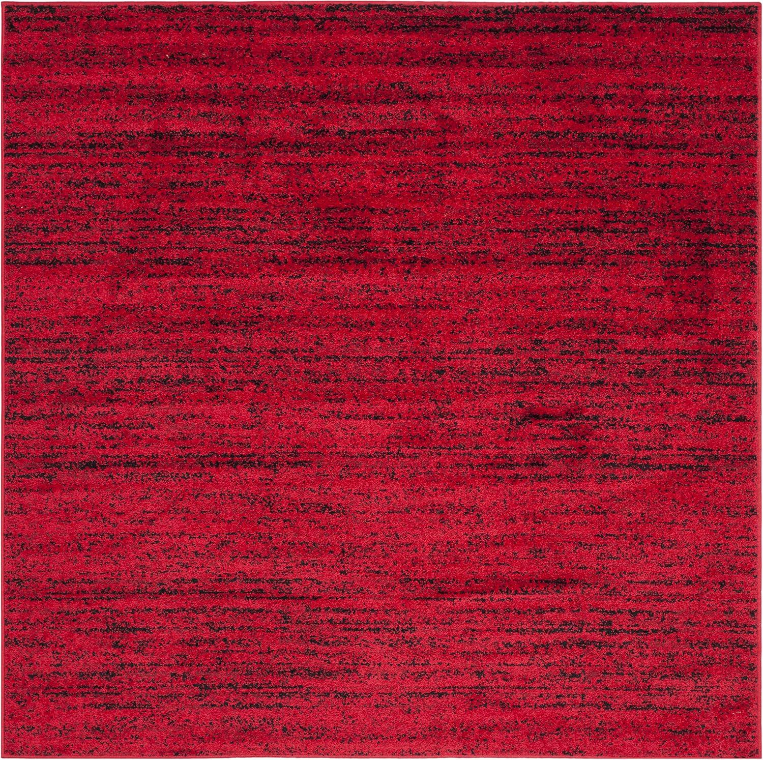 Adirondack ADR117 Machine Made Indoor Area Rug - Red/Black - 4'x4' - Safavieh