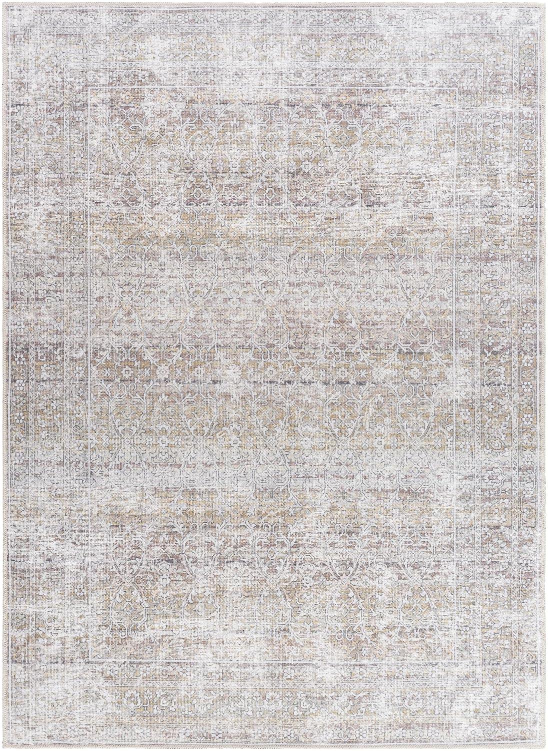 Our PNW Home x Livabliss Our PNW Home x Livabliss Machine Washable Oriental Boho Dark Brown Cream Area Rug