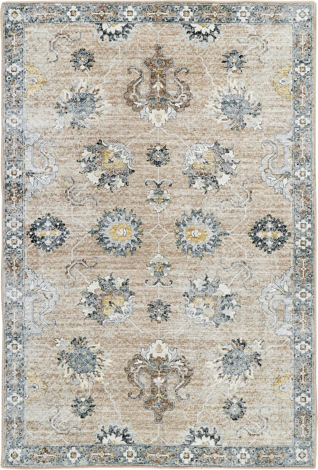 Machine Washable Papyrus Oriental Rug