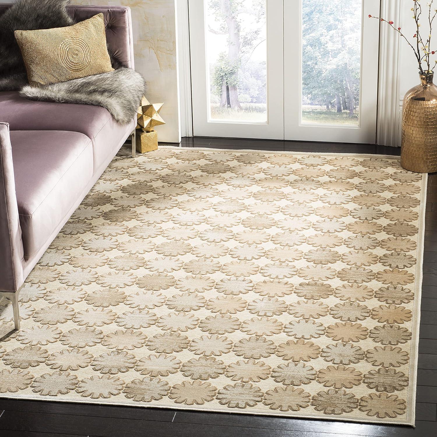 Martha Stewart Collection - MSR7430 - Indoor Power Loomed Area Rugs - Stone/Cream - 5'1"x7'6"