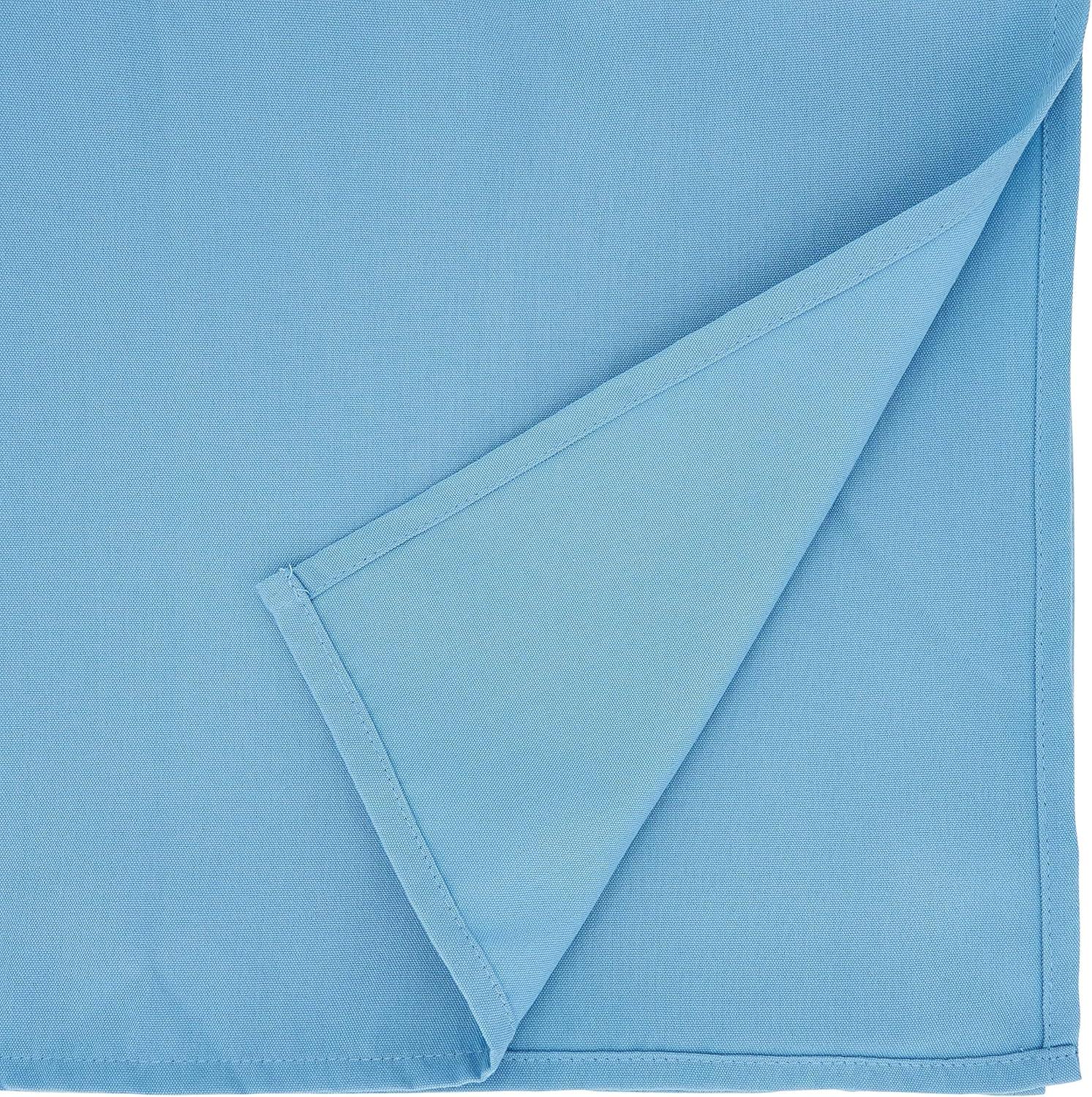 Saro Lifestyle Solid Color Everyday Tablecloth, Aqua, 90" x 132"