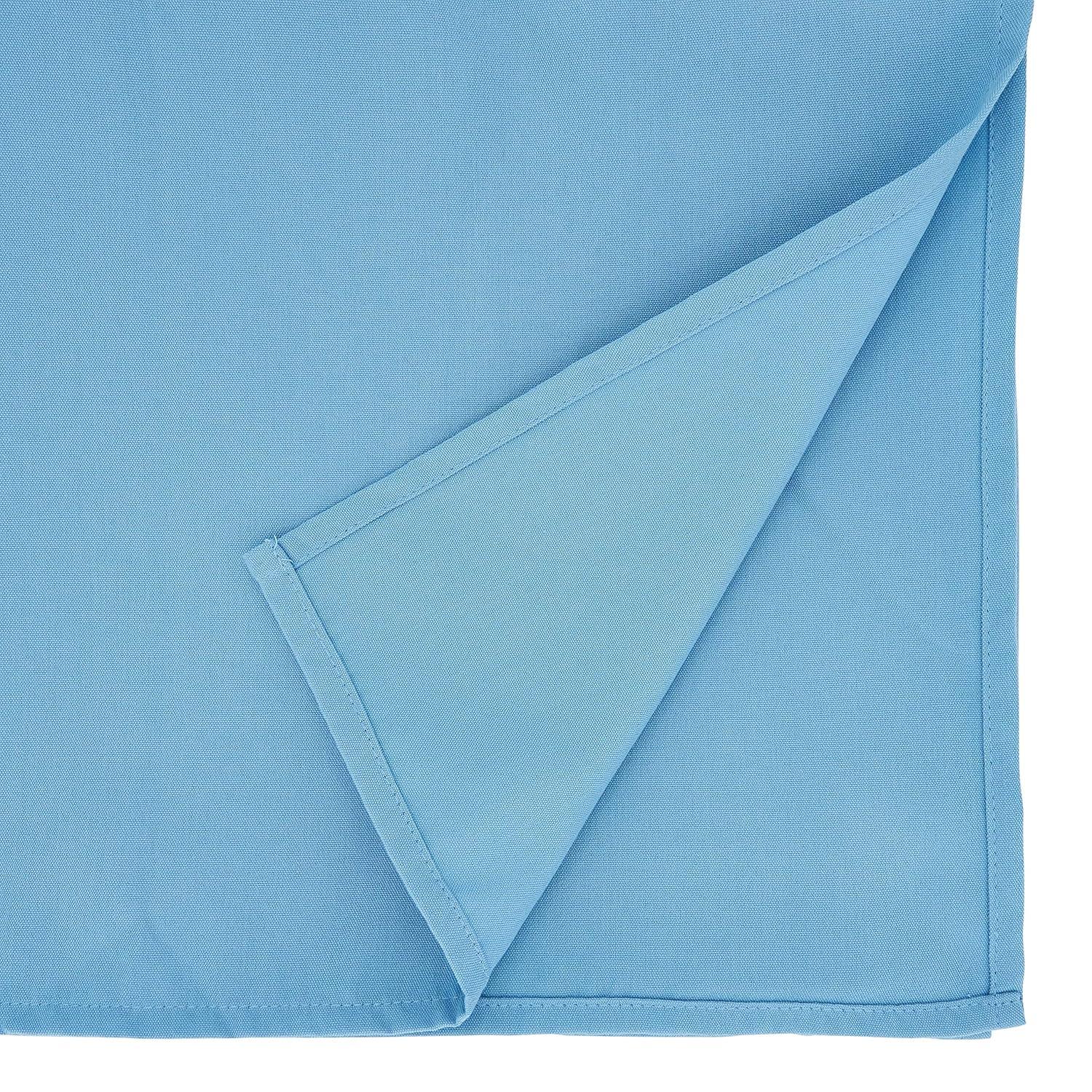 Saro Lifestyle Solid Color Everyday Tablecloth, Aqua, 90" x 132"