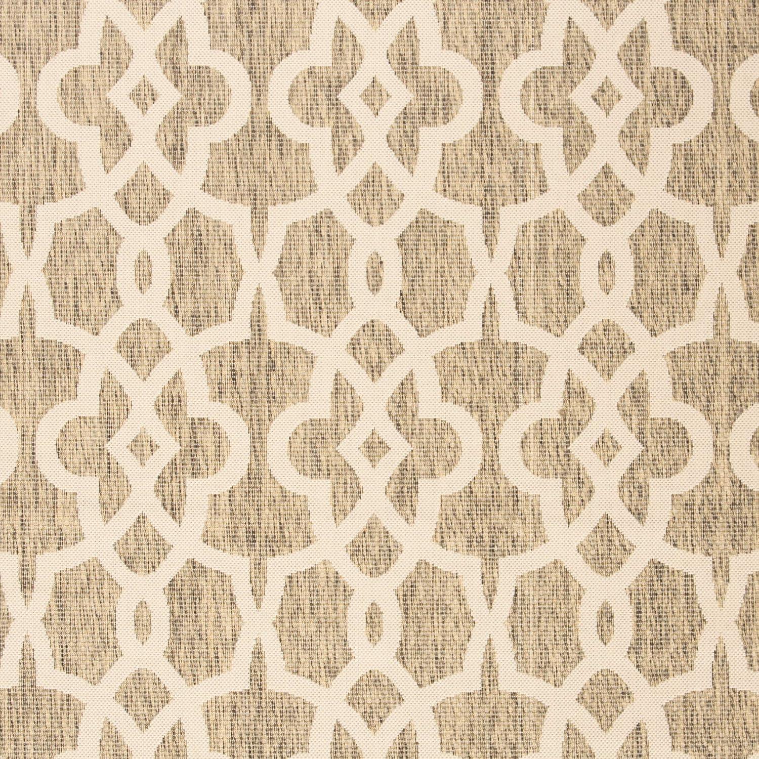Courtyard CY6071 Power Loomed Indoor and Outdoor Area Rug - Mocha/Beige - 5'3"x7'7" - Safavieh