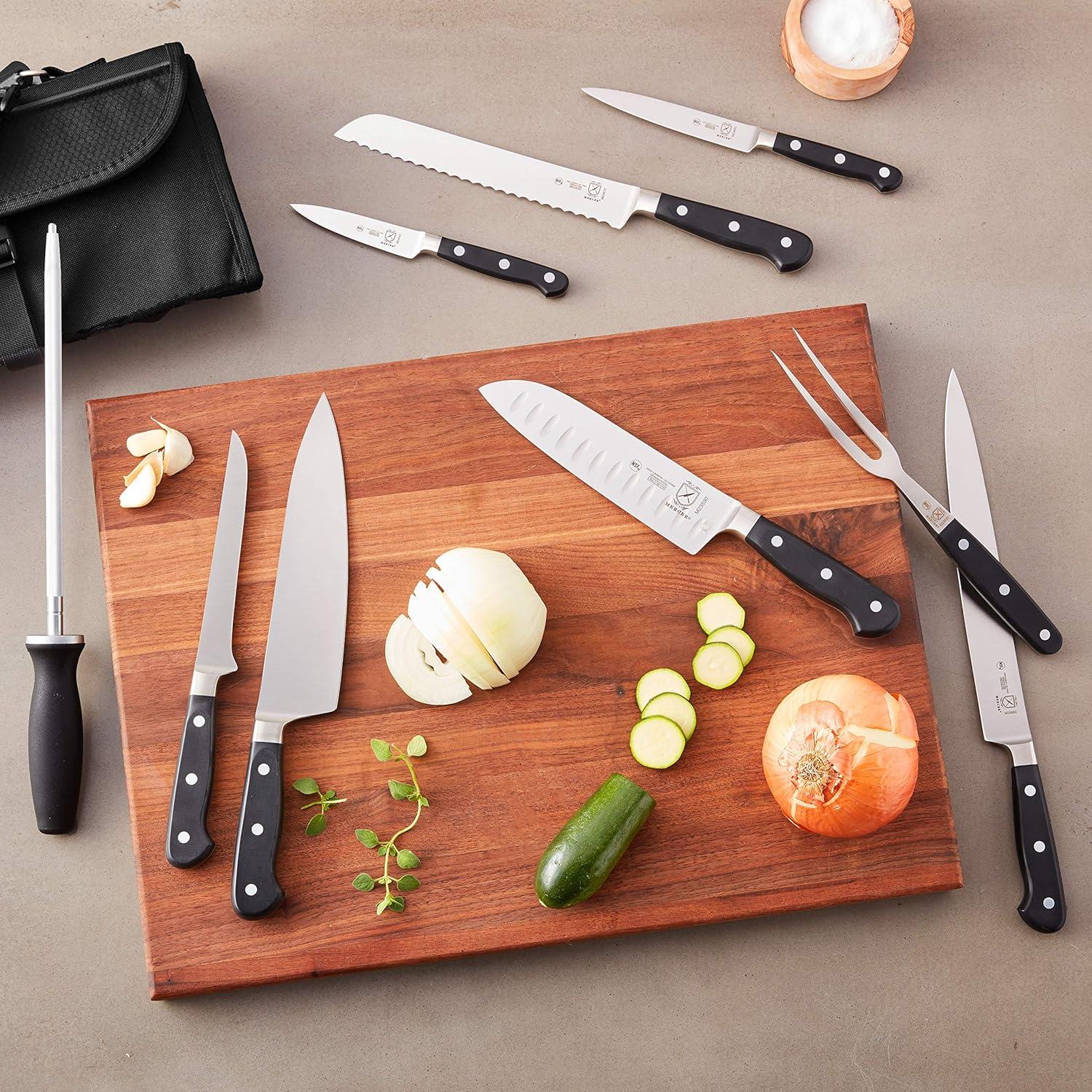 Mercer Culinary Renaissance 10-Piece Forged Steel Knife Set, Black